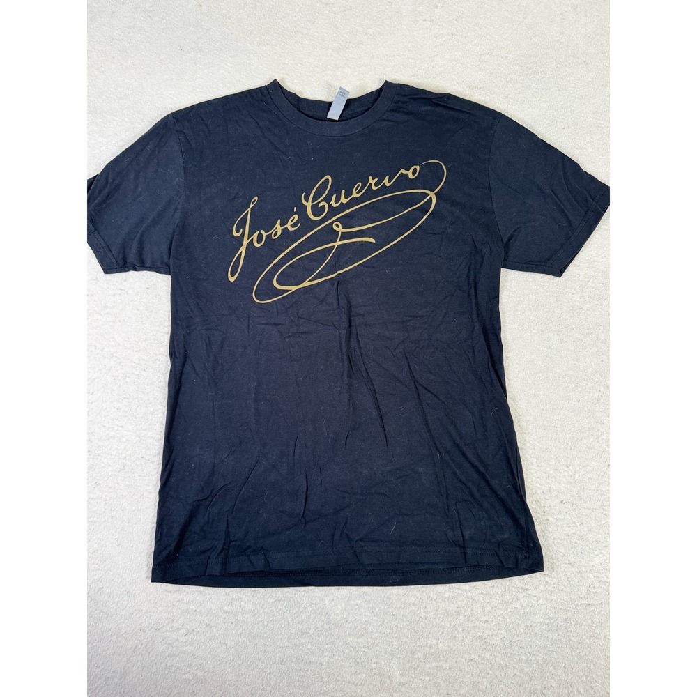 Jose Cuervo T-Shirt Mens Large Black Excellent Graphic Distillery Logo Tee